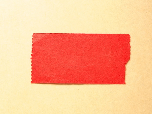 Blank red tag label