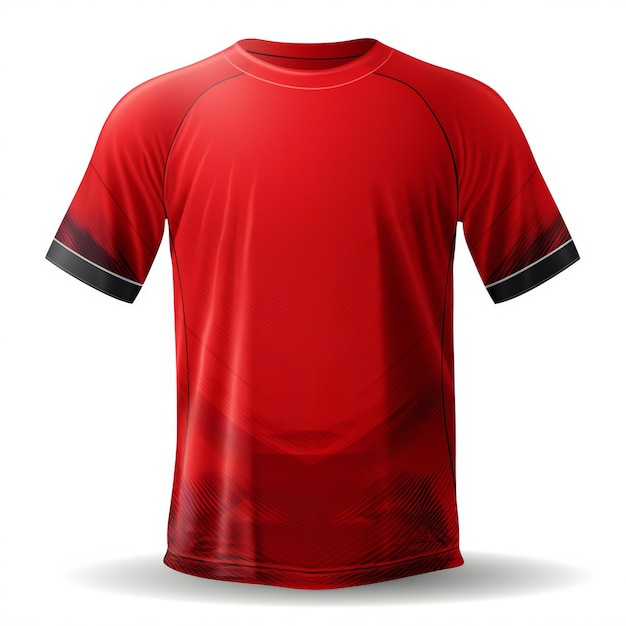 Blank Red TShirt with Isolated Background