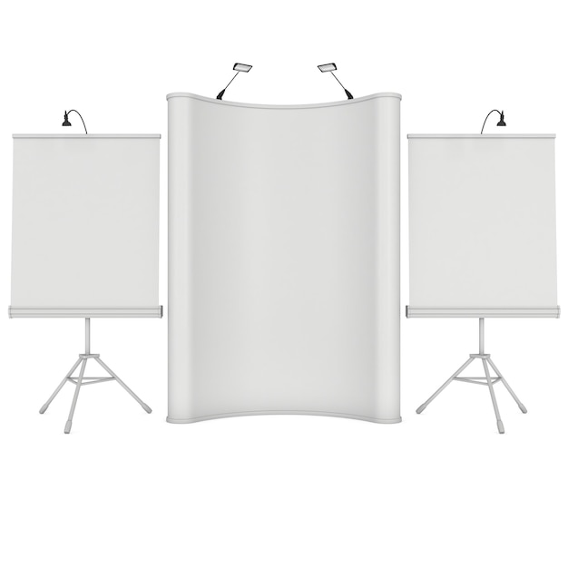 Blank Roll and Pop Up Banner Stand Group