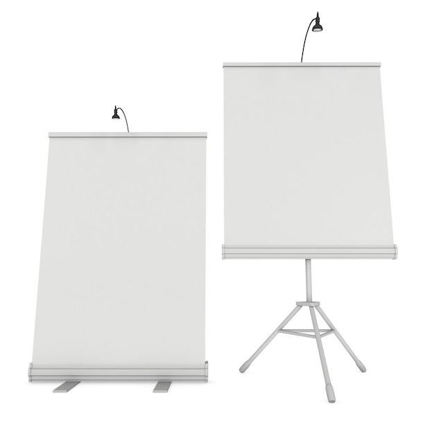 Blank Roll Up Expo Banner Stand Group