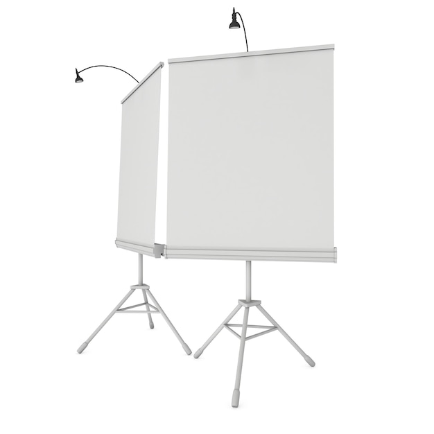 Blank Roll Up Expo Banner Stand on Tripod