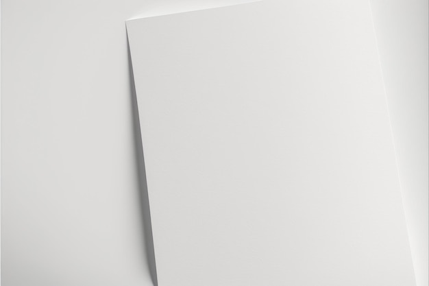 A blank sheet of paper on a white background offering ample copy space