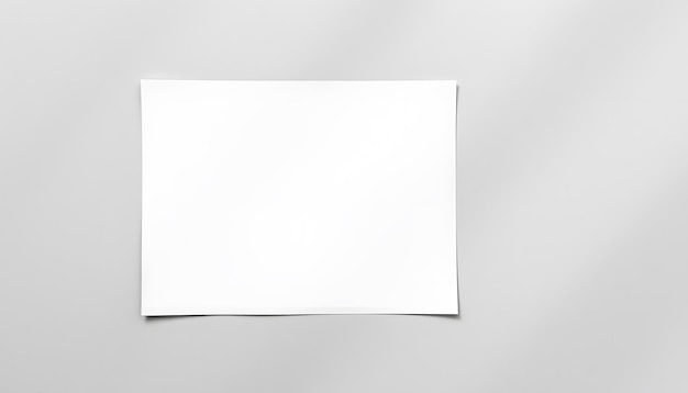 Blank sheets of paper on grey background isolated with white highlights