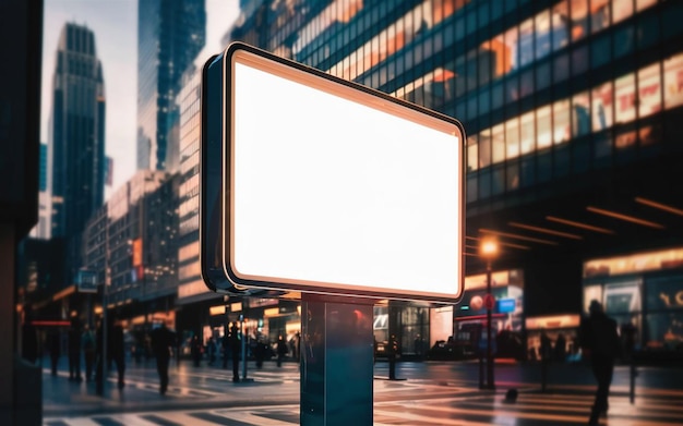 blank showcase billboard or advertising light box