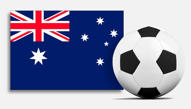 Blank Soccer ball with Australia national team flag