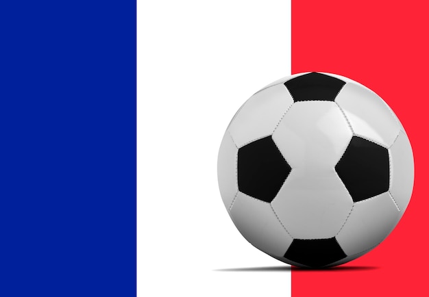 Blank Soccer ball with France national team flag