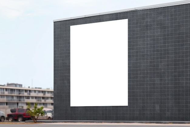 Blank store sign board mockup