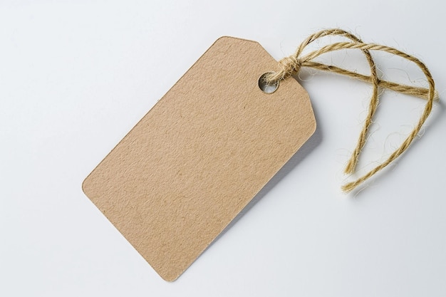 a blank tag in white background