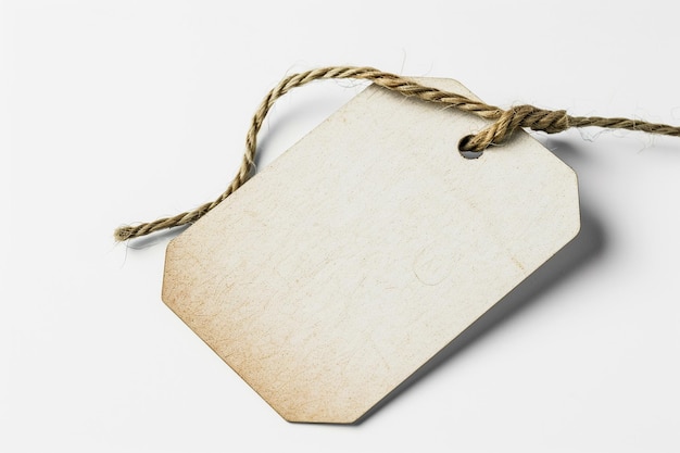 a blank tag in white background