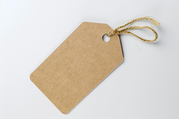 a blank tag in white background