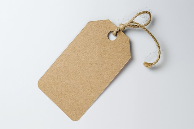 a blank tag in white background