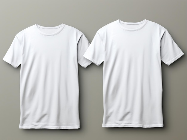 Blank tshirt mockup with back view and the front view