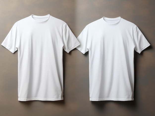 Blank tshirt mockup with back view and the front view