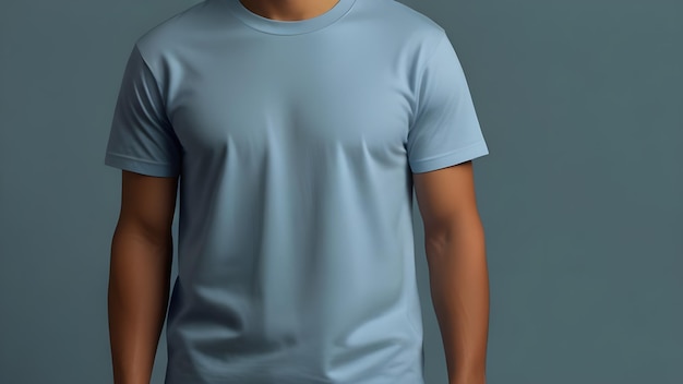 A blank tshirt mockup with a solid colored background