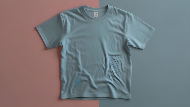 A blank tshirt mockup with a solid colored background