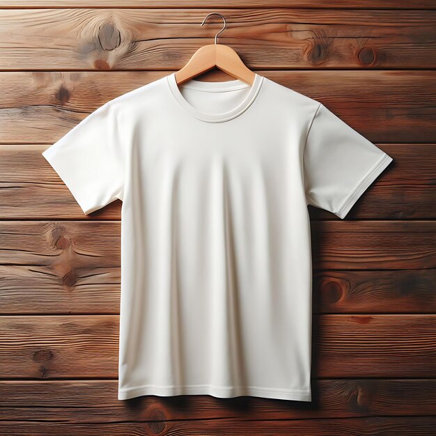 blank tshirt wood background mockup blank item