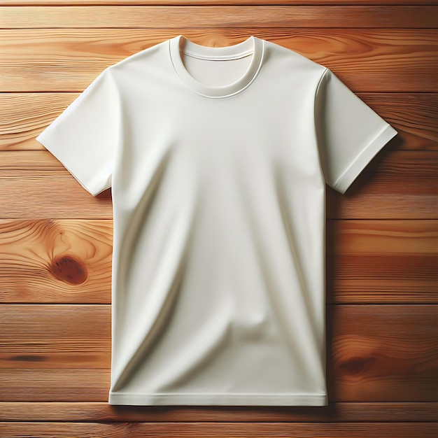 blank tshirt wood background mockup blank item