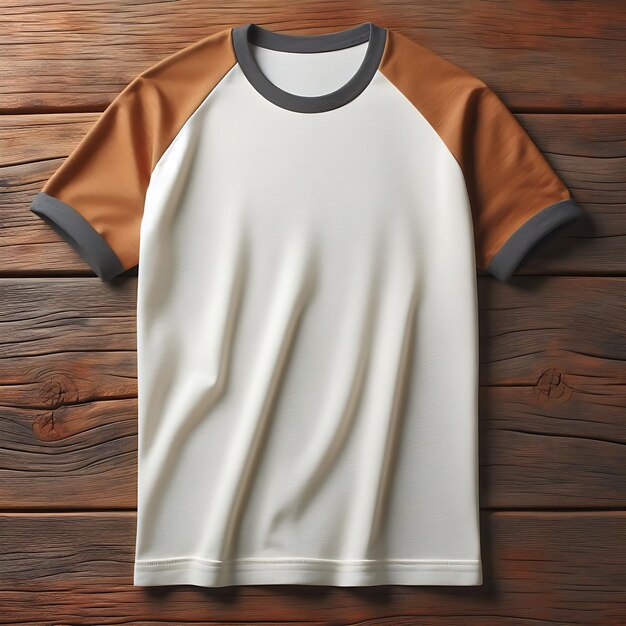 blank tshirt wood background mockup blank item