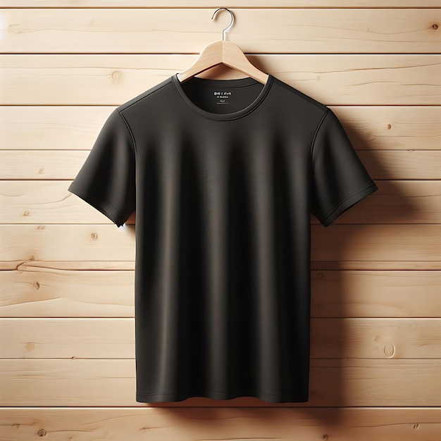 blank tshirt wood background