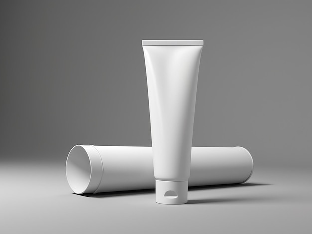 Photo blank tube mockup 3d