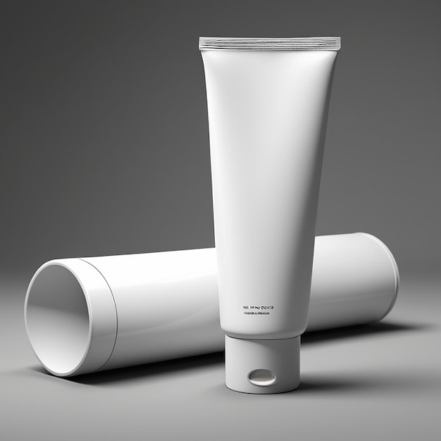 Photo blank tube mockup view