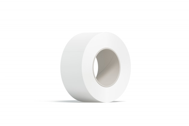 Blank white adhesive tape, isolated