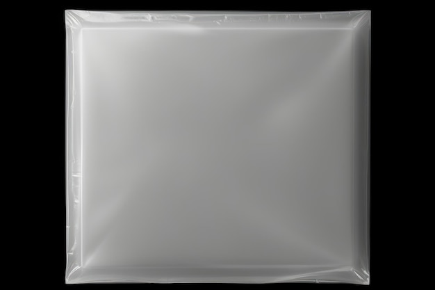 Photo blank white album cover plastic rectangle absence