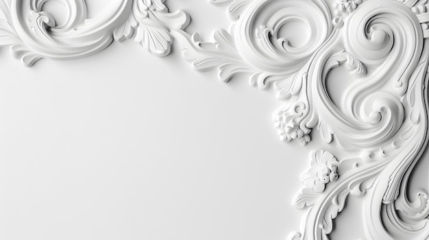 Blank white background carved patterns frame wallpaper