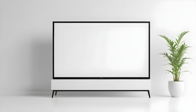 a blank white board with a black border that says  the word  on it