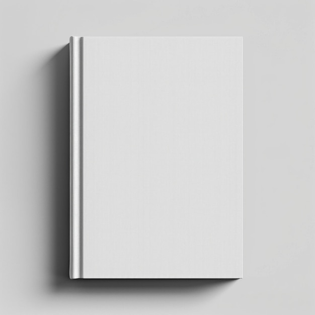 blank white book 3D mockup