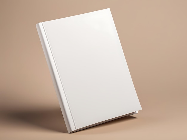 Photo blank white book on clean background for mockup and product design presentation