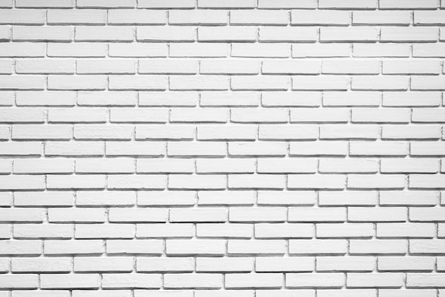 Blank white brick wall texture background