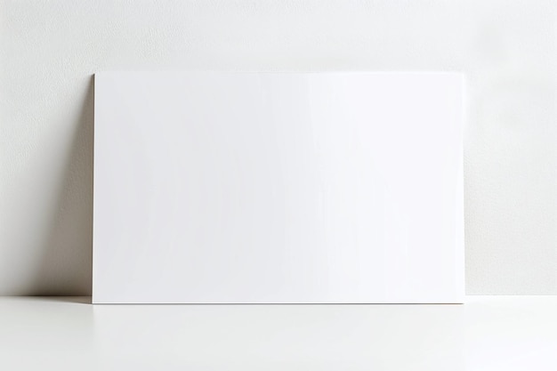 Blank White Canvas on a Minimalist Surface