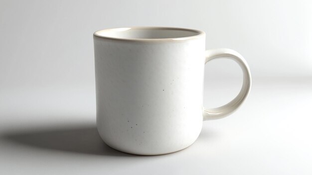 Blank White Ceramic Mug on a Wooden Table