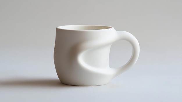 Blank White Ceramic Mug on a Wooden Table