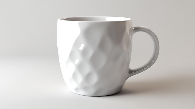 Blank White Ceramic Mug on a Wooden Table