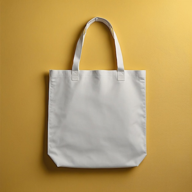 Photo blank white fabric tote bag with handle mockup canvasreusable eco friendly shopping bag to branding