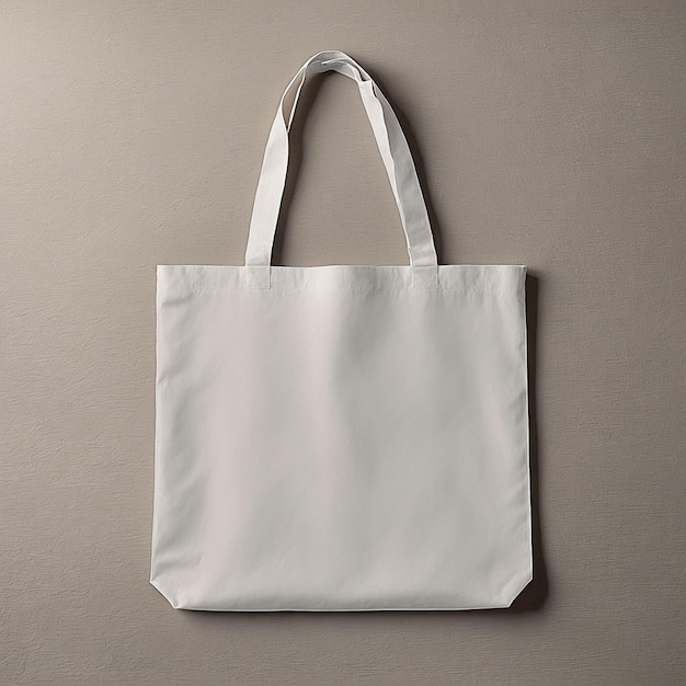 Blank White fabric tote bag with handle mockup canvasReusable eco friendly shopping bag to branding