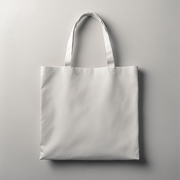 Photo blank white fabric tote bag with handle mockup canvasreusable eco friendly shopping bag to branding