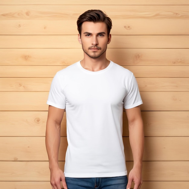 Blank white Fashion tshirt mockup