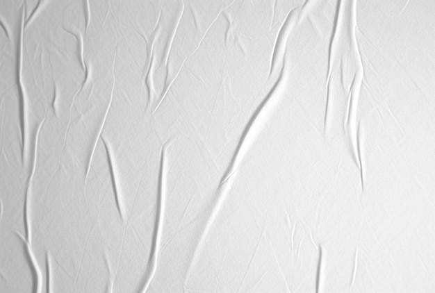 Blank white glued wrinkled and glued torn paper crumpled texture set