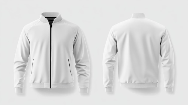 Photo blank white jacket mockup