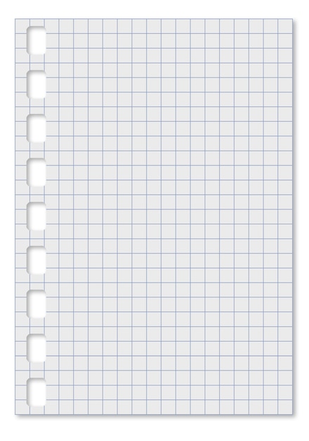 Blank white paper page in square background