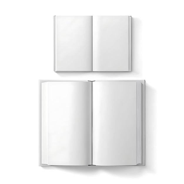 Blank White paper sheet cards with book mockup background with copy space