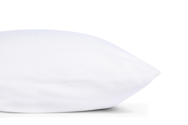 Blank white pillow isolated on white