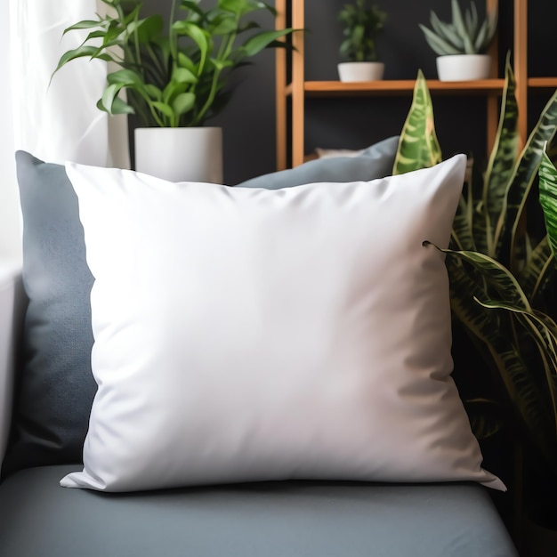 blank white pillow mockup cushion template