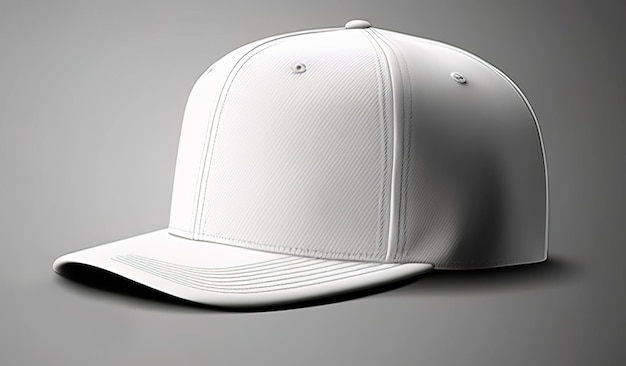 Blank white snap fit hat an empty fashion template design