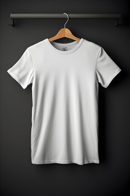 Blank White T Shirt black Background