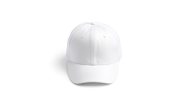 Blank white trucker hat mockup front view