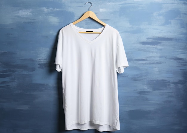 Blank white tshirt against grunge background